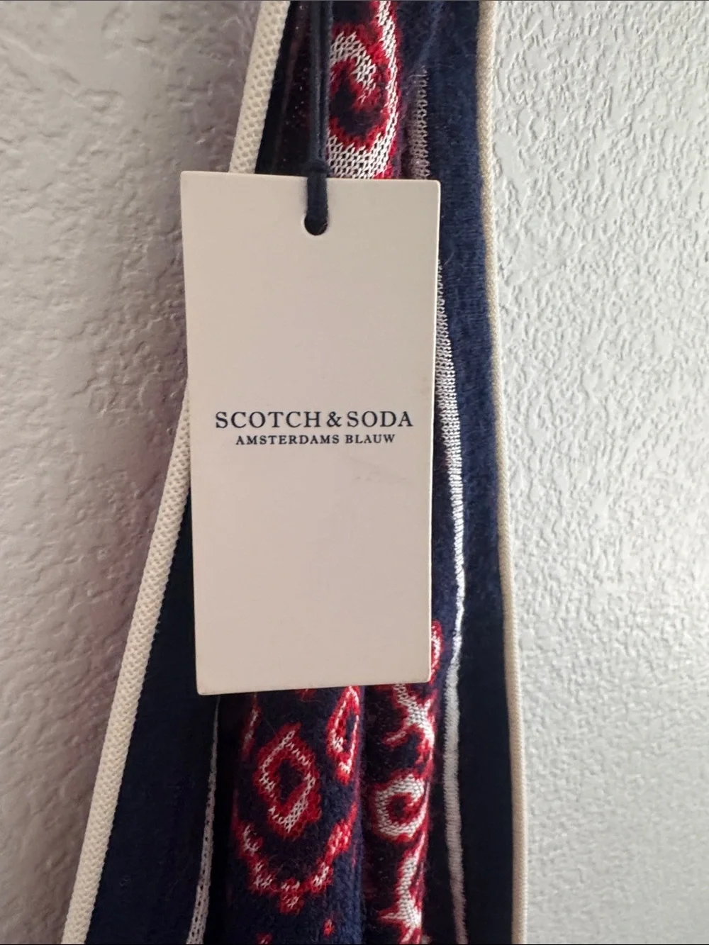 Women’s Navy Blue & Red Scarf - Scotch & Soda